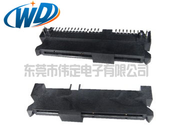 贴片7+15 22PIN 硬盘连接器SATA 带定位柱 SMT母头高4.55mm