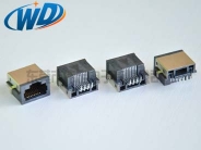 沉板插件型 RJ45网络接口 8P8C带屏蔽壳 超薄板上高6.0mm