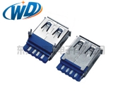 焊线一体式USB 3.0 AF接口母座可带鱼叉脚
