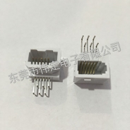 英式白色RJ11 6P6C电话接口 卧倒式电话母座
